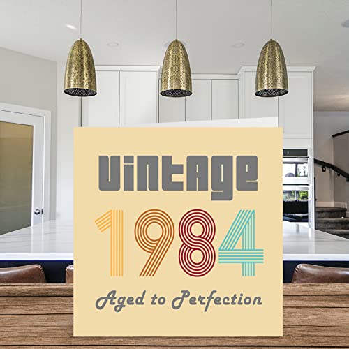 42nd Birthday Card for Women and Men - Vintage 1984 Aged To Perfection