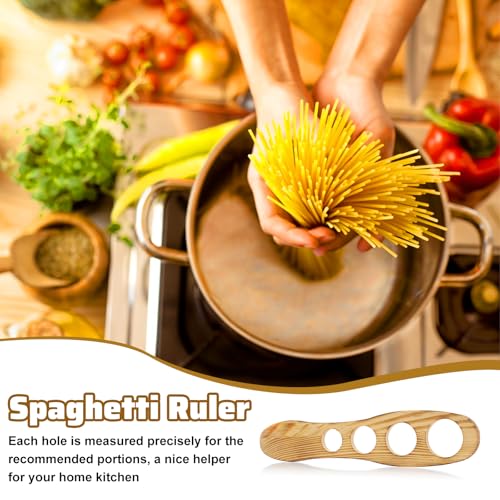 Mabor Wooden Spaghetti Pasta Measurer Tool with 4 Serving Sizes
