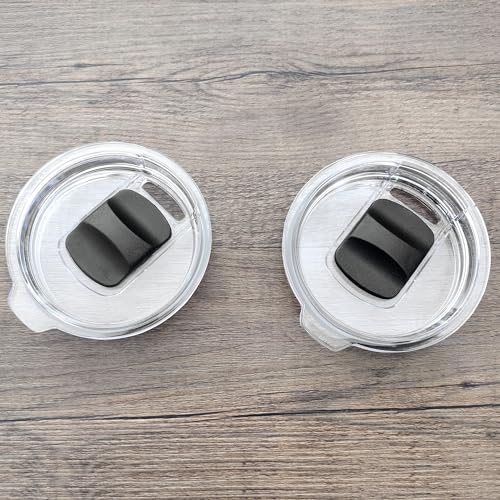32 oz Tumbler Lid Replacement for Yeti Rambler, 32 oz Mug, BPA Free with 4 Magnetic Slider (2 Pack)