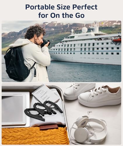 20-Pack Foldable Travel Hangers for Clothes - Compact & Durable