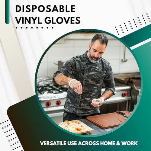 Small Clear Vinyl Gloves - Disposable, Powder-Free, Latex-Free, 100 Pack
