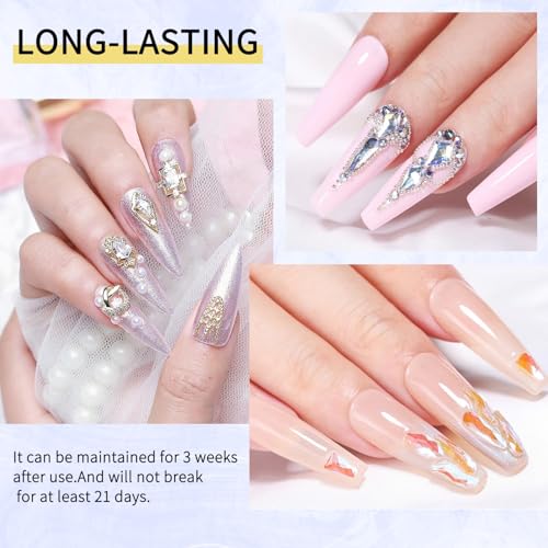 Finger Secret Nail Glue and Rhinestone Gel 2-Pack 3D Sculpting Clear UV