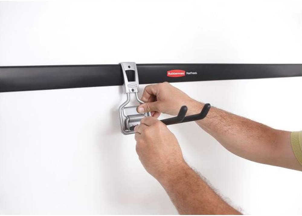 Rubbermaid Heavy-Duty Steel Horizontal Wall Mounted Storage Rail - 48 Inch | 4 Pack for Home/Garage