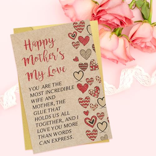 Happy Mother's Day Card for Wife - Heartfelt Greeting Card from Husband