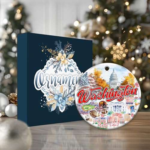 Washington D.C. Christmas Ornament 2025 - U.S. Capitol & White House