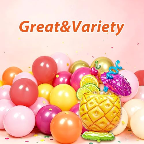 156-Piece Tropical Balloon Arch Kit for Luau and Birthday Party Decor
