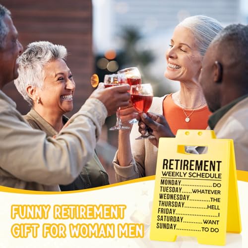 Funny Retirement Weekly Schedule Sign - Perfect Gift for Retirees