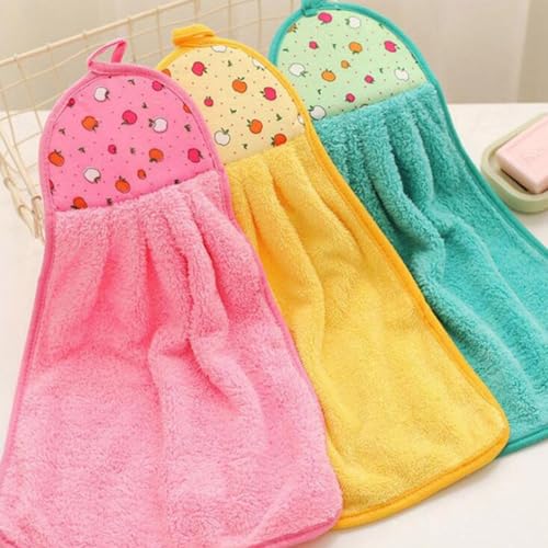 Ajamnuo Microfiber Hanging Hand Towels Set of 3 - Towel-aa1-1, Absorbent & Quick Dry