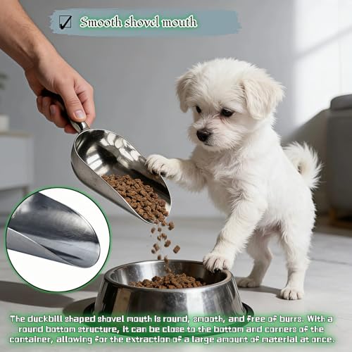 Heavy Duty 12oz Ice Scoop Set - Commercial Cast Aluminum Kitchen Utensils