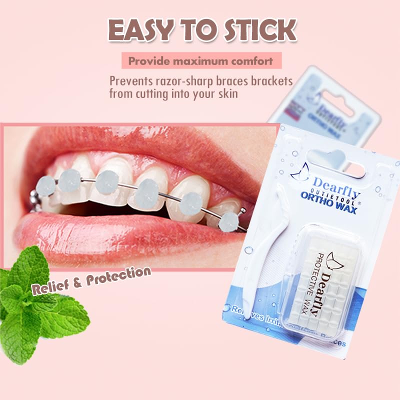 Teckolign Orthodontic Wax for Braces - 4 Pack Unscented Dental Wax