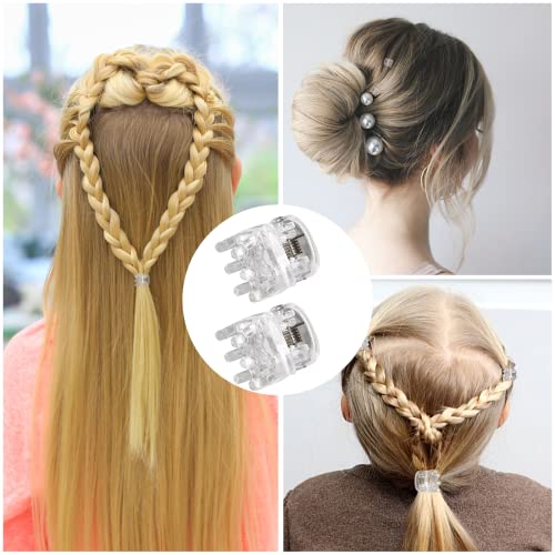 BokWin Mini Clear Claw Hair Clips 10mm Small Plastic Hair Jaw Clips 24 Pcs