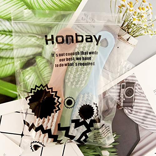 Honbay 3-Pack Shoe and Clothes Scrubbing Brushes for Cleaning
