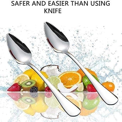 Grapefruit Spoons Set of 2 - Stainless Steel with Serrated Edge