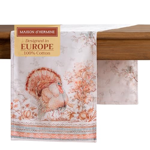 Maison d'Hermine Giving Thanks Table Runner 100% Cotton 14.5" x 72" Double Layer