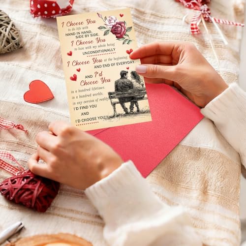 Romantic Double-Sided Greeting Card - I Choose You