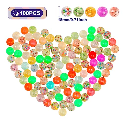Colorful 100PCS Bouncy Balls Set in Gift Box - Mini 0.71" Party Favors