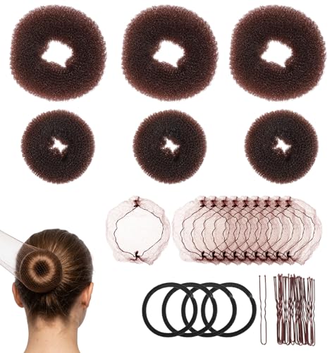 Ballet Hair Bun Kit 41-Piece Set with Donuts, Nets, Elastics and Pins