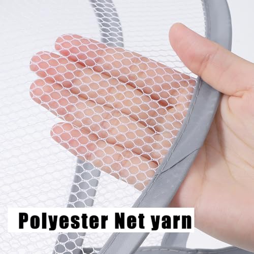 Bremorou 2-Pack Small Hanging Laundry Bags - Foldable Mesh Hamper