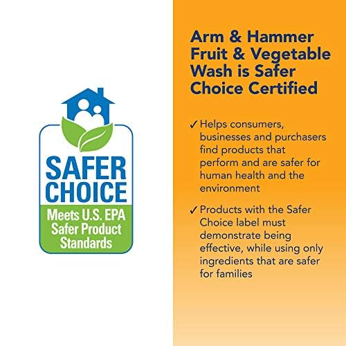 Arm & Hammer Fruit & Vegetable Wash, Produce Wash, Produce Cleaner, Pack of 3, 16 oz. Bottles, 1 Trigger (Packaging May Vary)