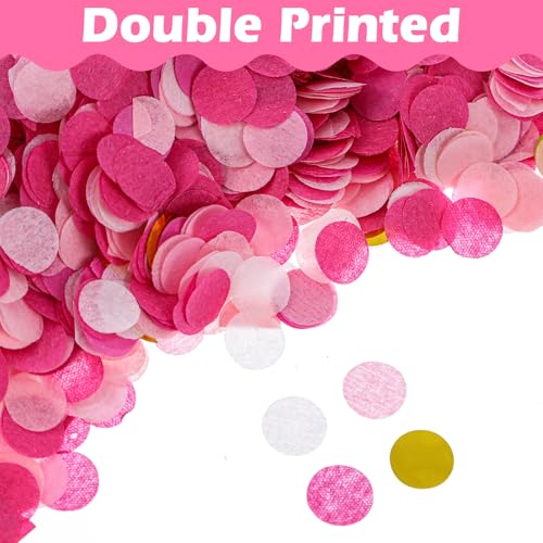 8000pcs Pink Tissue Confetti Dots for Party Decorations