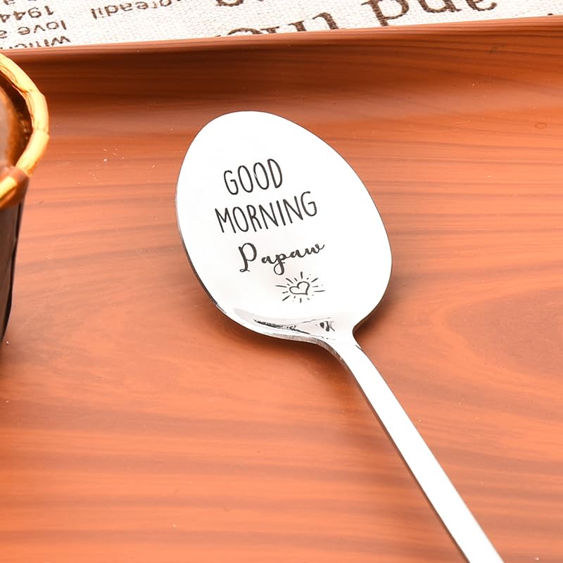 Engraved Stainless Steel Spoon for Grandpa Papaw Father's Day Gift