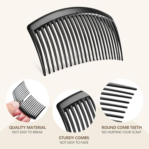 TIPTAP 6 Pack 3.15-Inch French Hair Side Combs - Styling & Grooming