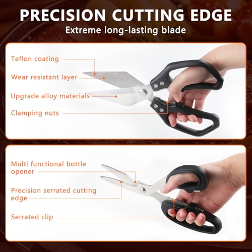 Heavy Duty Kitchen Shears Set - Stainless Steel Kitchen Scissors