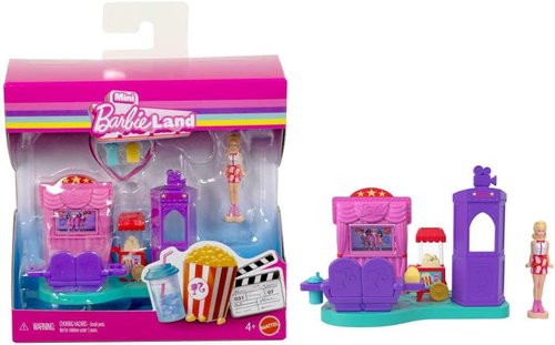 Barbie Mini Doll House Playset - Barbie Land with 1.5-Inch Doll, Furniture & Accessories