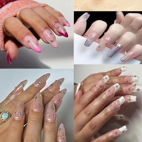 8 Sheets Star Nail Art Stickers Decals 3D Self-Adhesive Manicure Supplies