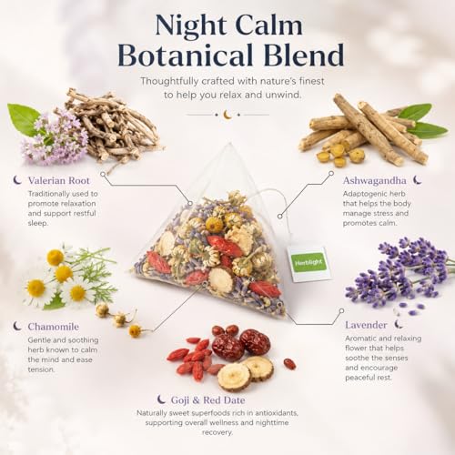Herblight Valerian Root Tea - Caffeine-Free Sleep Tea, 25 Count