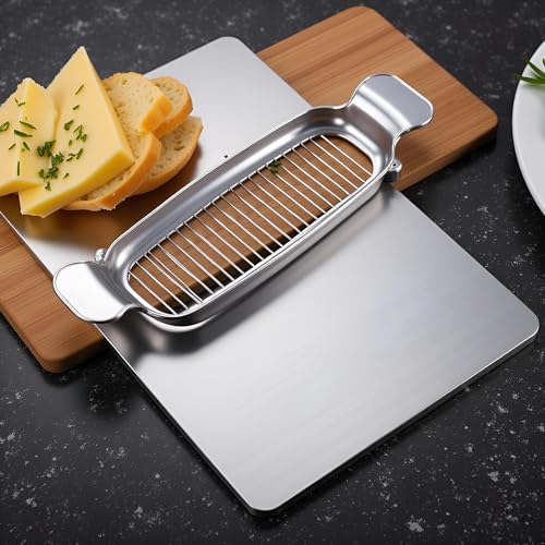 Myuiao Stainless Steel Butter and Cheese Slicer with Ergonomic Handle