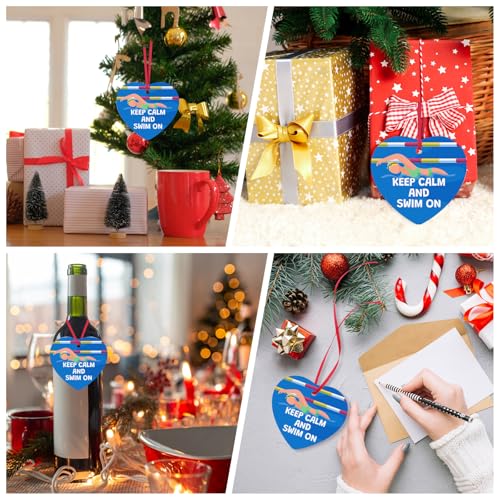 Xiecolty Ceramic Christmas Ornament for Swimmers and Swim Coaches