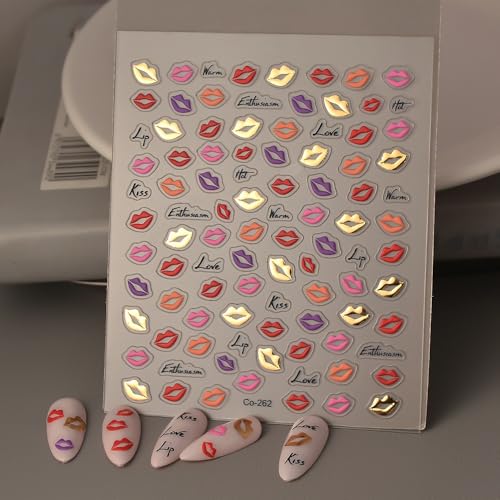 Hanhee 5D Embossed Halloween & Floral Nail Art Stickers Self-Adhesive Decals