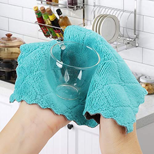 GADIEDIE 10-Pack Absorbent Coral Velvet Kitchen Towels