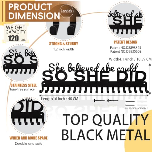 Medal Display Rack - Durable Wall-Mounted Steel Hanger for 63+ Medals