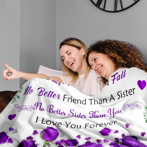 To My Sister Blanket - 50x60 Soft Throw Gift for Sister Birthday