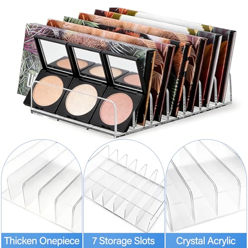 7-Slot Acrylic Eyeshadow Palette Organizer - 2 Pack