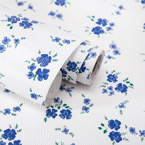 RAY STAR Floral Shelf Liner, 12" x 120" Non-Adhesive PVC Drawer Liner