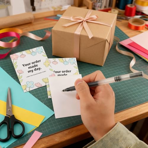 160-Pack Floral Thank You Cards for Small Business - 3" x 3.5" Packaging