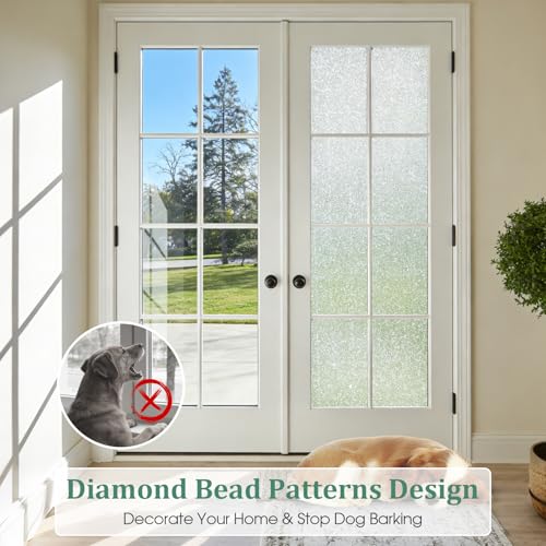 Coavas Frosted Glass Window Privacy Film - Clear, 17.5" x 78.7"
