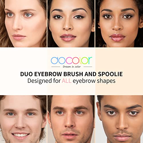 Docolor Duo Angled Eyebrow Brush and Spoolie Makeup Tool