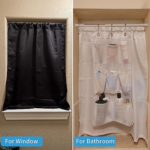 TYRON Adjustable Tension Curtain Rod 18-28 Inch - No Drill