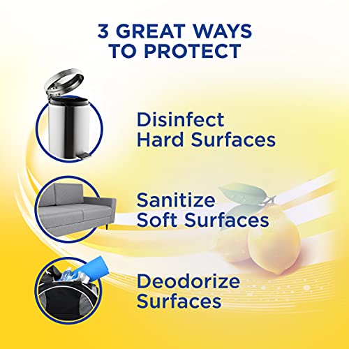 Lysol Disinfectant Spray Pack of 3, Lemon Breeze, 19 oz - Kills 99.9% Germs