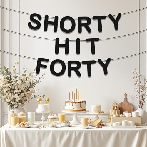 Happy 40th Birthday Banner for Women - Easy to Hang Decoration