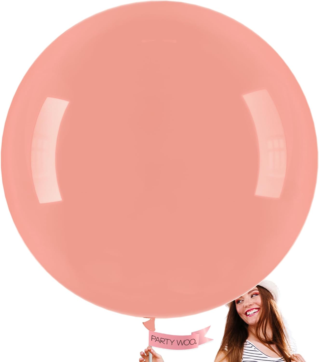 PartyWoo 36-Inch Dusty Pink Balloons - Blush Rose Latex for Weddings & Baby Showers | 4-Pack
