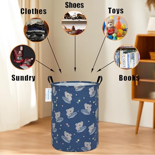 Space Koala Collapsible Laundry Basket - 19.7" Hamper Organizer for Nursery & Home