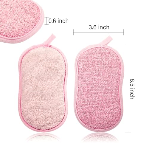 Boao 10-Pack Non-Scratch Microfiber Kitchen Scrub Sponges