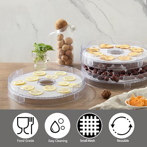 Silicone Dehydrator Sheets - 13" Round, Non-Stick, Reusable, 8 Pack