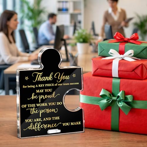 Employee Appreciation Puzzle Piece Acrylic Sign Gift