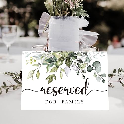 KORTTITALO 10 Rustic Leaf Reserved Table Signs for Weddings & Parties